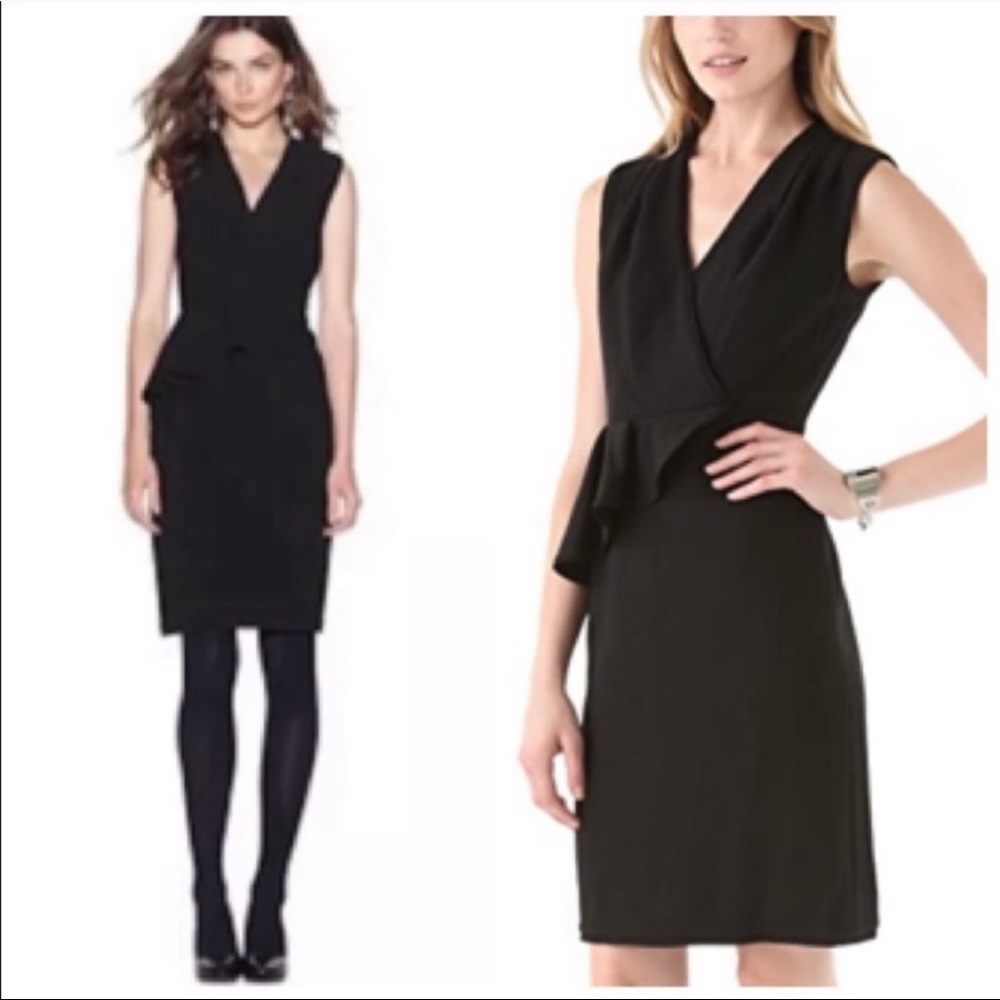 Tory Burch Brooklyn Black Sleeveless Ruffle
Special Occasion Knee Length Dress - Picture 2 of 16